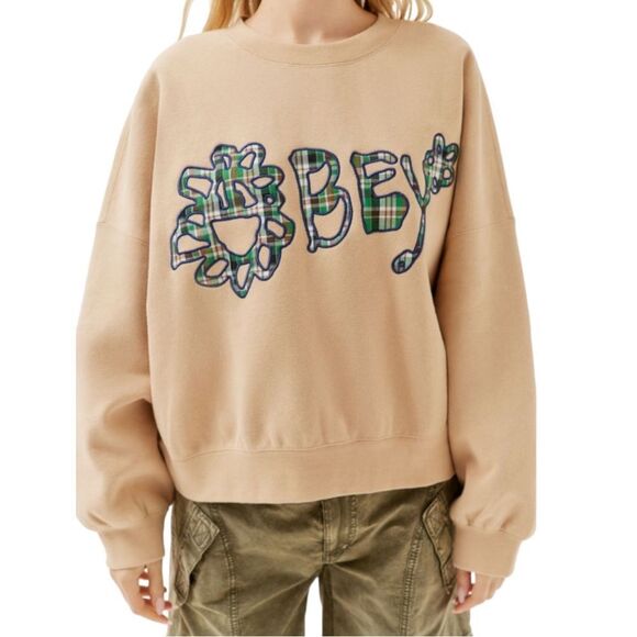 NEW with Tag OBEY Women's Nana Crew Neck Sweatshirt S M - Picture 2 of 4